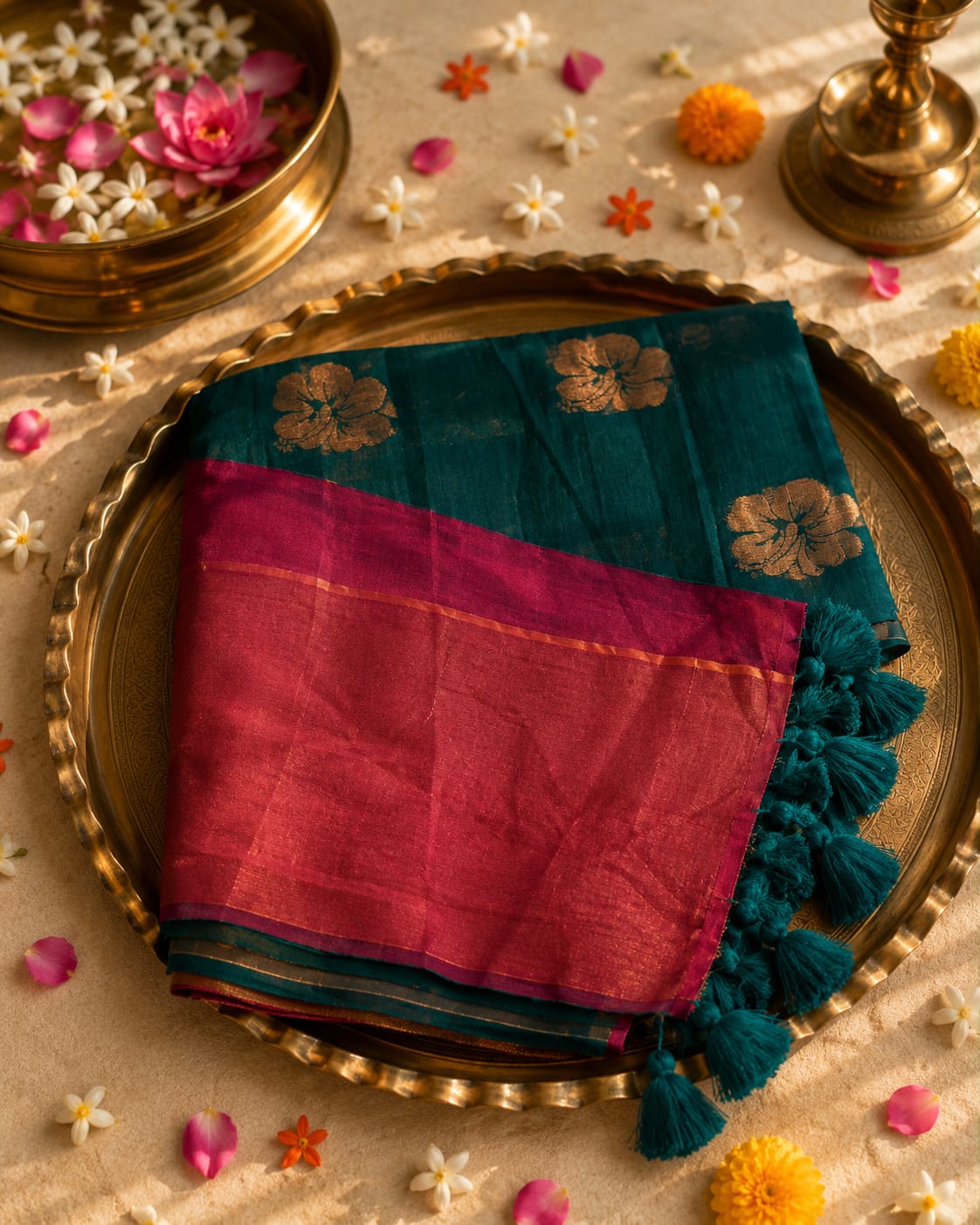 120 Count Pure Mulcotton Saree
